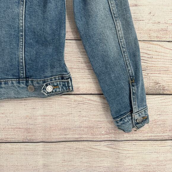 Lucky Brand Tomboy Trucker Denim Jacket Womens XS blue Medium Wash - Picture 14 of 14